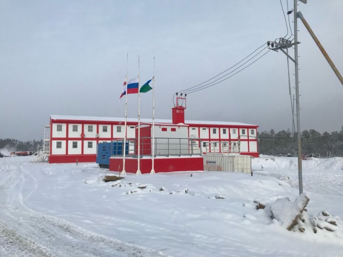 Строительство городка: Вахтовый городок.